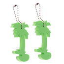 2 Pieces Green EVA Foam Floating Keychain Keyring Yachting Kayaking Boating Beach Swimming Surfing Key Float Buoy