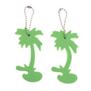 2 Pieces Green EVA Foam Floating Keychain Keyring Yachting Kayaking Boating Beach Swimming Surfing Key Float Buoy