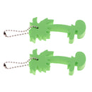 2 Pieces Green EVA Foam Floating Keychain Keyring Yachting Kayaking Boating Beach Swimming Surfing Key Float Buoy