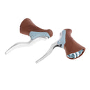1 Pair SB-07 Aluminum Alloy Road Bike Drop Bar 22.2-23.8mm Brake Levers Set Coffee