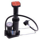Portable Foot Activated Floor Pump Bike Foot Pump with Gauge, Suitable for Bike Tire, Motorcycle Tire and Inflatable Ball