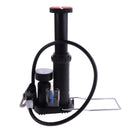 Portable Foot Activated Floor Pump Bike Foot Pump with Gauge, Suitable for Bike Tire, Motorcycle Tire and Inflatable Ball
