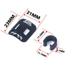 5 Pieces Mountain Bike Aluminum Alloy Adhesive Hose Tube Wire Holder Black