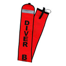 152cm/5ft Long High Visibility Scuba Diving Diver Below Safety Sausage SMB Surface Marker Buoy Signal Tube & Reflective Tape