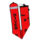 152cm/5ft Long High Visibility Scuba Diving Diver Below Safety Sausage SMB Surface Marker Buoy Signal Tube & Reflective Tape