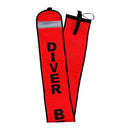 152cm/5ft Long High Visibility Scuba Diving Diver Below Safety Sausage SMB Surface Marker Buoy Signal Tube & Reflective Tape