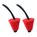 6 Pieces Green Blue Red Rubber Kayak Boat Scupper Plugs Stopper Bungs Set & Lanyard - Universal Fits 3/4" to 1.5" Holes