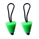 6 Pieces Green Blue Red Rubber Kayak Boat Scupper Plugs Stopper Bungs Set & Lanyard - Universal Fits 3/4" to 1.5" Holes