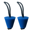 6 Pieces Green Blue Red Rubber Kayak Boat Scupper Plugs Stopper Bungs Set & Lanyard - Universal Fits 3/4" to 1.5" Holes
