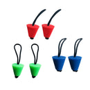 6 Pieces Green Blue Red Rubber Kayak Boat Scupper Plugs Stopper Bungs Set & Lanyard - Universal Fits 3/4" to 1.5" Holes