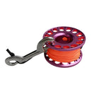 Scuba Diving Aluminum Alloy Finger Reel Guide Line Spool with 30m Line, Stainless Steel Double Ended Bolt Snap Clip