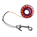 Purple Aluminum Alloy Scuba Diving Finger Reel Spool with 15m Line, Stainless Steel Double End Bolt Snap - Ultralight & Durable