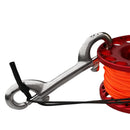 Red Aluminum Alloy Scuba Diving Finger Reel Guide Line Spool with 15m High Visibility Line, Double End Bolt Snap Equipment