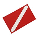 Durable Red White PVC Safety Scuba Diving Diver Down Flag Patch Badge for Underwater Dive Backpack Gear Bag Jacket Vest