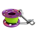 Scuba Diving Aluminum Alloy Finger Reel Spool & 30m Line, Stainless Steel Dual End Bolt Snap - Ultralight, Compact & Durable