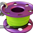 Scuba Diving Aluminum Alloy Finger Reel Spool & 30m Line, Stainless Steel Dual End Bolt Snap - Ultralight, Compact & Durable