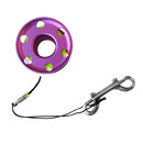 Scuba Diving Aluminum Alloy Finger Reel Spool & 30m Line, Stainless Steel Dual End Bolt Snap - Ultralight, Compact & Durable