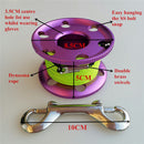 Scuba Diving Aluminum Alloy Finger Reel Spool & 30m Line, Stainless Steel Dual End Bolt Snap - Ultralight, Compact & Durable
