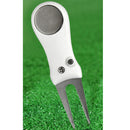 Switchable Sturdy Folding Golf Divot Repair Tool Fork Prongs with Detachable Ball Marker