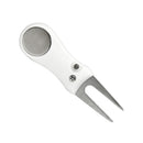 Switchable Sturdy Folding Golf Divot Repair Tool Fork Prongs with Detachable Ball Marker