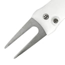 Switchable Sturdy Folding Golf Divot Repair Tool Fork Prongs with Detachable Ball Marker