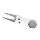 Switchable Sturdy Folding Golf Divot Repair Tool Fork Prongs with Detachable Ball Marker