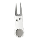 Switchable Sturdy Folding Golf Divot Repair Tool Fork Prongs with Detachable Ball Marker