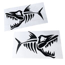 2x Waterproof Fish Kayak Sticker Decal Canoe Laptop Dinghy Car Graphics