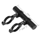 Lightweight Carbon Fiber MTB Mountain Bike Bicycle Handlebar Extender Double Clamp Lamp Flashlight Phone Holder Bracket Mount