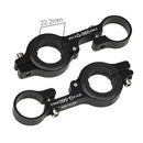 Lightweight Carbon Fiber MTB Mountain Bike Bicycle Handlebar Extender Double Clamp Lamp Flashlight Phone Holder Bracket Mount