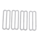 Pack 4 Universal Scuba Diving Stainless Steel 2 inch Weight Belt Keeper Retainer Webbing Slider Gear Accessories
