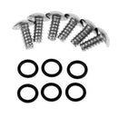1 Pair Nylon Kayak Boat Canoe Foot Brace Pedal Feet Rest with Mounting Screws Washers