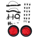 2pcs Kayak Deck Plate & 1pcs Canoe Drain Plug & 16pcs D Rings & 1 Pair Toggle Carry Handles Boat Kit Set with Hardware