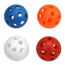 4 Pieces High Visibility Golf Balls with Holes for Indoor / Outdoor Swing Training Practice