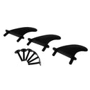 3Pcs Plastic Soft Top Surf Fin & 6 Fins Screws For Surfboard Softboard And SUP Stand Up Paddle Board