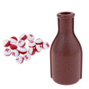Billiard Brown Kelly Pool Shaker Bottle with 16 Scoring Marbles Tally Peas/Balls for Parties