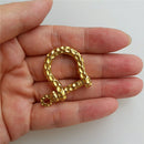 Brass Horseshoe Buckle Screw D Rings U Shape Shackle For Diving Canoeing