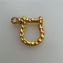 Brass Horseshoe Buckle Screw D Rings U Shape Shackle For Diving Canoeing