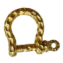 Brass Horseshoe Buckle Screw D Rings U Shape Shackle For Diving Canoeing