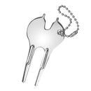 Portable Golf Divot Repair Tool Zinc Alloy Putting Green Fork Groove Cleaner