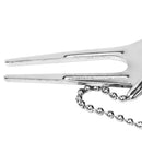 Portable Golf Divot Repair Tool Zinc Alloy Putting Green Fork Groove Cleaner