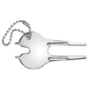 Portable Golf Divot Repair Tool Zinc Alloy Putting Green Fork Groove Cleaner