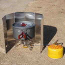Aluminium Alloy Folding Camping Wind Shield Screen Windshield 104 x 24cm