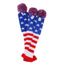 3Pcs/set Golf Headcover Knit Pom Pom Vintage Head Cover