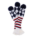 3Pcs/set Golf Pom Pom Head Covers No.#1 #3 #5 Club Knitted Rescue Headcovers Knit Socks Protector