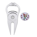 Zinc Alloy Crystal Rabbit Golf Divot Repair Tool with Golf Golf Ball Marker Beer Bottle Design