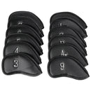 12Pcs/Set Golf Iron Head Covers Set Club Putter Headcover Replacement with Numbers Print