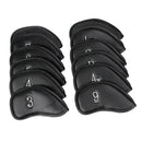 12Pcs/Set Golf Iron Head Covers Set Club Putter Headcover Replacement with Numbers Print