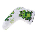 Golf Putter Cover with Frog & Clover Pattern Blade Center Putter PU Drivers Head Protector Golf for Golf Lovers