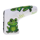 Golf Putter Cover with Frog & Clover Pattern Blade Center Putter PU Drivers Head Protector Golf for Golf Lovers